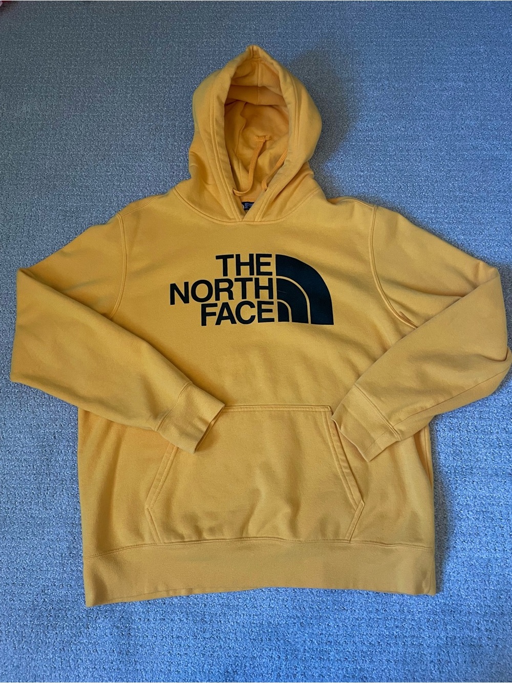 The North Face Men's Yellow Logo Hoodie Large